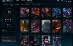 Conta Platina nas 2 filas, 105 champs, 112 ícones +