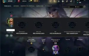 Unranked com 40 Champs e 6 Skins