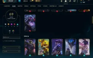 Prata 4 com 95 Champs e 69 Skins +2 Prestigios