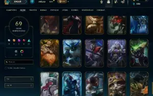 Prata 4 com 95 Champs e 69 Skins +2 Prestigios