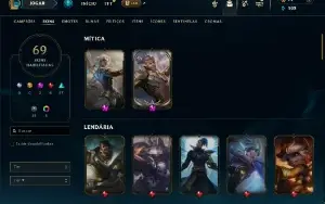 Prata 4 com 95 Champs e 69 Skins +2 Prestigios