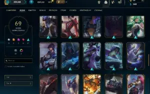 Prata 4 com 95 Champs e 69 Skins +2 Prestigios