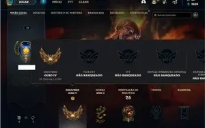 Conta ouro 4 com 32 Champs e 6 Skins + 2 Fragmentos
