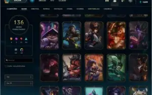 Conta league of Legends lvl 179 mt skin