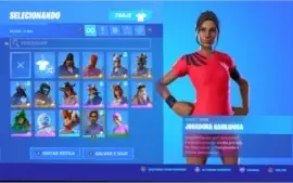 CONTA DE FORTNITE temp 7,8 c/JOGADORA DE FUTEBOL