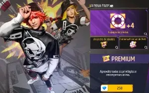 Passe booayh! Free Fire com emote.