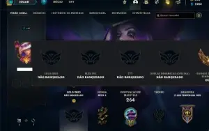 Conta Unranked com 100 Champs e 85 Skins + 900 RP