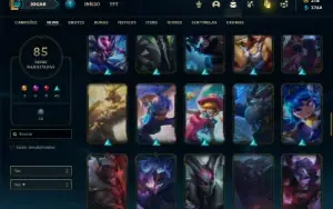 Conta Unranked com 100 Champs e 85 Skins + 900 RP