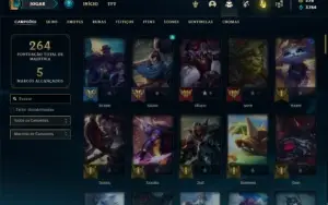 Conta Unranked com 100 Champs e 85 Skins + 900 RP