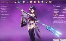 Conta AR 52 com Hu Tao, Ayaka, Raiden Shogun, Yoimiya e Qiqi