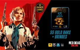 55 Gold Bar para Read Dead Redemption Online para PC+Brindes