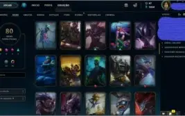 CONTA PLATINA V COM 143 champs E 130 SKINS