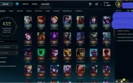 CONTA PLATINA V COM 143 champs E 130 SKINS