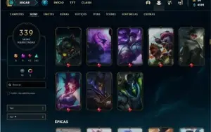 Conta prata 3 com TODOS os champs e 339 Skins + 4 Prestigios