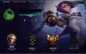CONTA SMURF LOL - OURO - 91 Campeões + 26 Skins