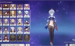 Genshin impact - conta com 6 personagens 5⭐ e + 2 armas 5⭐