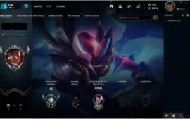 Conta Lol prata 3, 113 skins, quase todos os campeões.