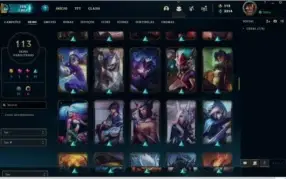 Conta Lol prata 3, 113 skins, quase todos os campeões.