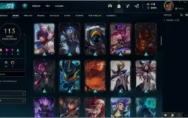 Conta Lol prata 3, 113 skins, quase todos os campeões.