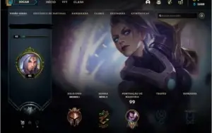 Conta League of Legends de 2017, bom MMR.