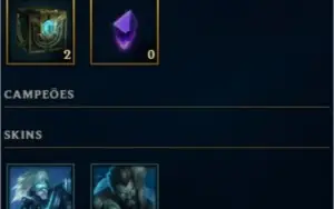 Conta League of legends Ouro 2, borda platina