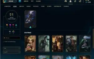 Conta Platina 3 com 43 Champs e 21 Skins + 1 Fragmento