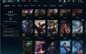 Conta Platina 3 com 43 Champs e 21 Skins + 1 Fragmento