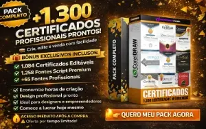 Pack Completo De Certificados Profissionais+ Bônus Exclusivo