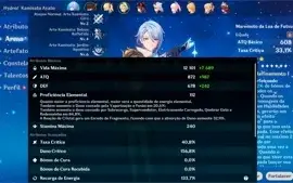 AR55 HUTAO, AYATO + FUTSU, ITTO, KOKOMI, JEAN C1, QIQI, MONA
