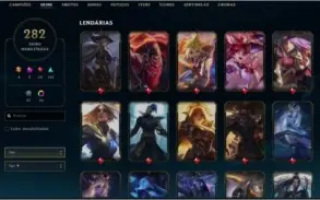 Conta c/ zoe prestigio, 4 skins ultimate, 282 skins+