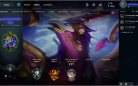 Conta LoL Prata IV com 79 skins e no Lv134, com bordas raras