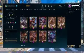conta de lol com 710 skins