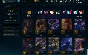 Bronze 2 com 55 Champs e 28 Skins