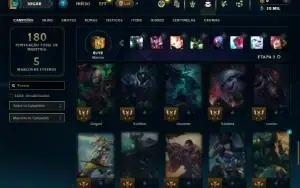 Bronze 2 com 55 Champs e 28 Skins