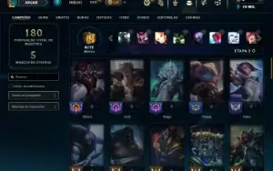 Bronze 2 com 55 Champs e 28 Skins