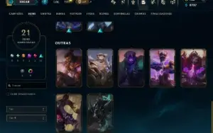 Ouro 3 com 110 Champs e 21 Skins +1 Prestigio
