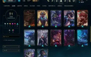 Ouro 3 com 110 Champs e 21 Skins +1 Prestigio