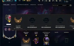 Ouro 3 com 110 Champs e 21 Skins +1 Prestigio