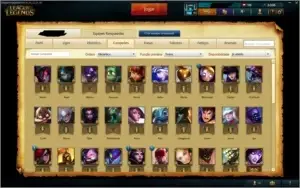 Conta League of Legends Bronze 57 champs