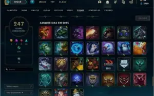 Conta de League of Legends Unranked 204 skins