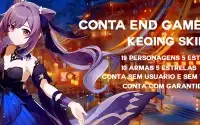 ✨ Conta Ar 60 End Game com skin da Keqing e Garantido ✨