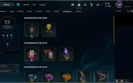 Conta 127 Champs 130 Skins Unranked (Diamond S7,8,9 MMR bom)