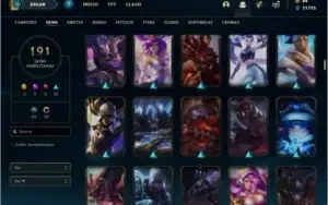 Conta platina 4 com TODOS os champs e 191 skins ( MAIN JG )