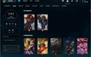 Conta platina 4 com TODOS os champs e 191 skins ( MAIN JG )