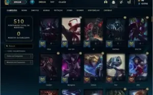 Conta platina 4 com TODOS os champs e 191 skins ( MAIN JG )