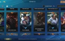 Conta wild rift com Riven prestígio e mais 66 skins