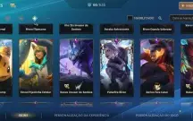 Conta wild rift com Riven prestígio e mais 66 skins