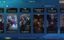 Conta wild rift com Riven prestígio e mais 66 skins