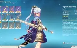 Conta Genshin Impact com hutao, ayaka, ayato e mt mais ar47