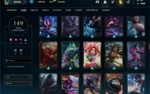 Conta ouro 4 com 120 Champs e 149 Skins + 30 Cromas